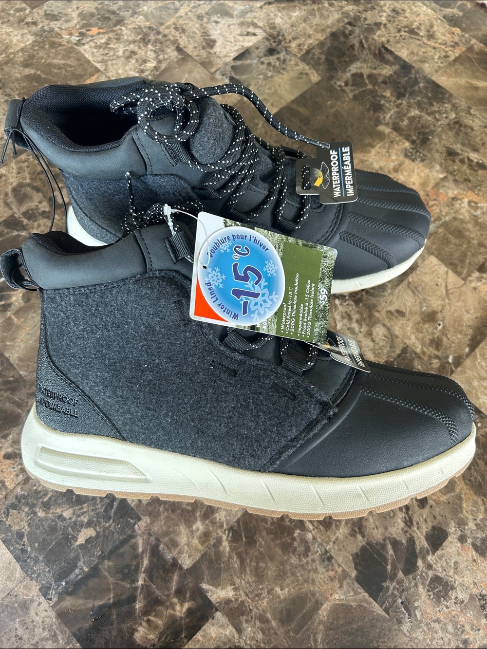 NWT 🆕 Ozark Trail Women’s Waterproof Winter Hiking Lined Boots - Black